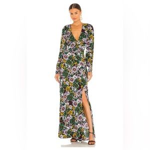 AFRM Shiloh dress in botanical garden print